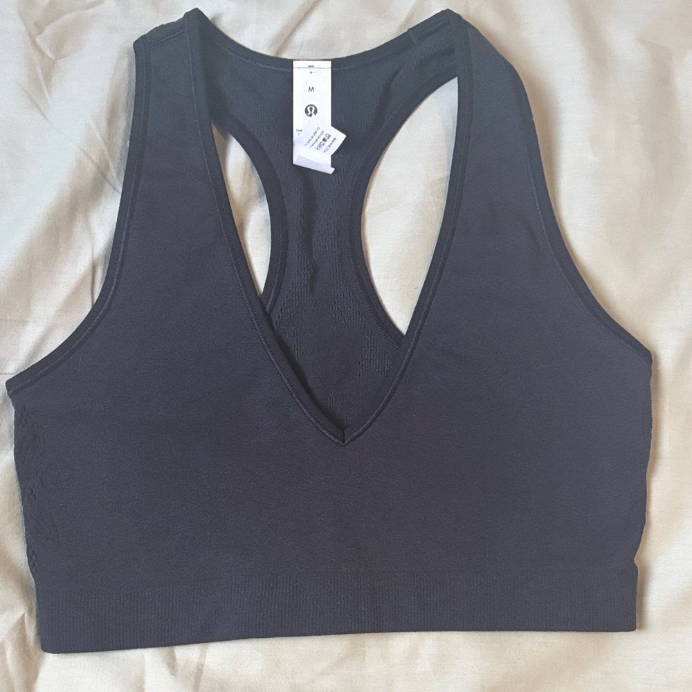 lululemon athletica Black Racerback V-Neck Sports Bra